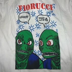 FIORUCCI T-SHIRT " WHAT IS LOVE" white t shirt